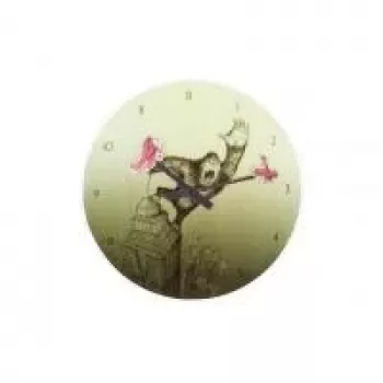 NeXtime klok 8633 King Kong, Ø43 cm, Wand, Grün