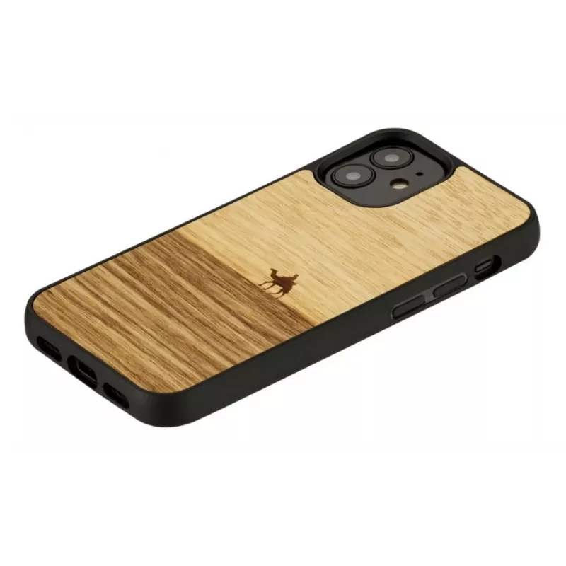 Schutzhülle Man and Wood für iPhone 12 mini — Terra Schwarz