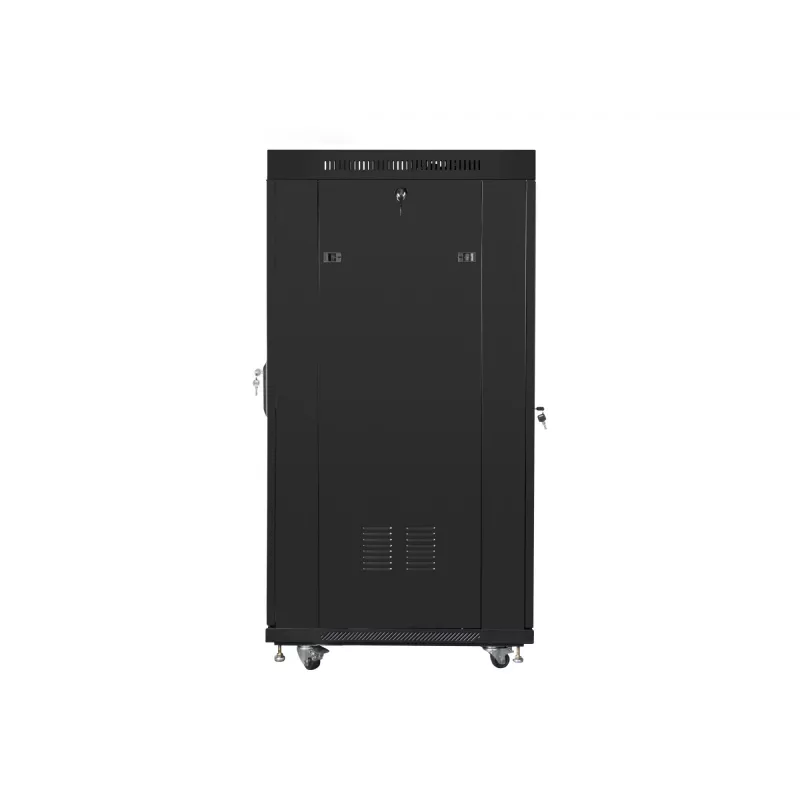 Installationsschrank Rack 19 27U 600x800 schwarz, perforierte Tür LCD (Flachpack)