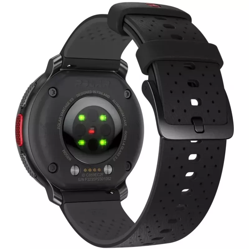Polar Vantage V3 - Aluminium - Sportuhr mit Armband - Silikon - Display 3,5 cm (1,39 inch) - 32 GB - Bluetooth - 57 g - Night Black (900108890)