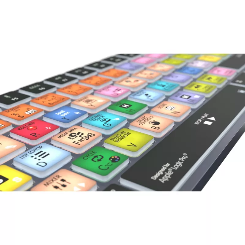 Tastatur LogicKeyboard Apple Logic Pro X2 Titan DE Mac — LKB-LOGXP2-TM-DE, deutsches Layout