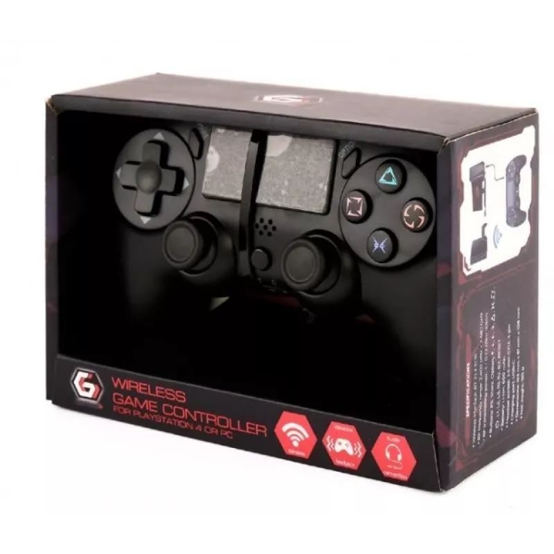 Gaming-Controller GEMBIRD JPD-PS4BT-01-BK kabellos PS4-kompatibles Eingabegerät