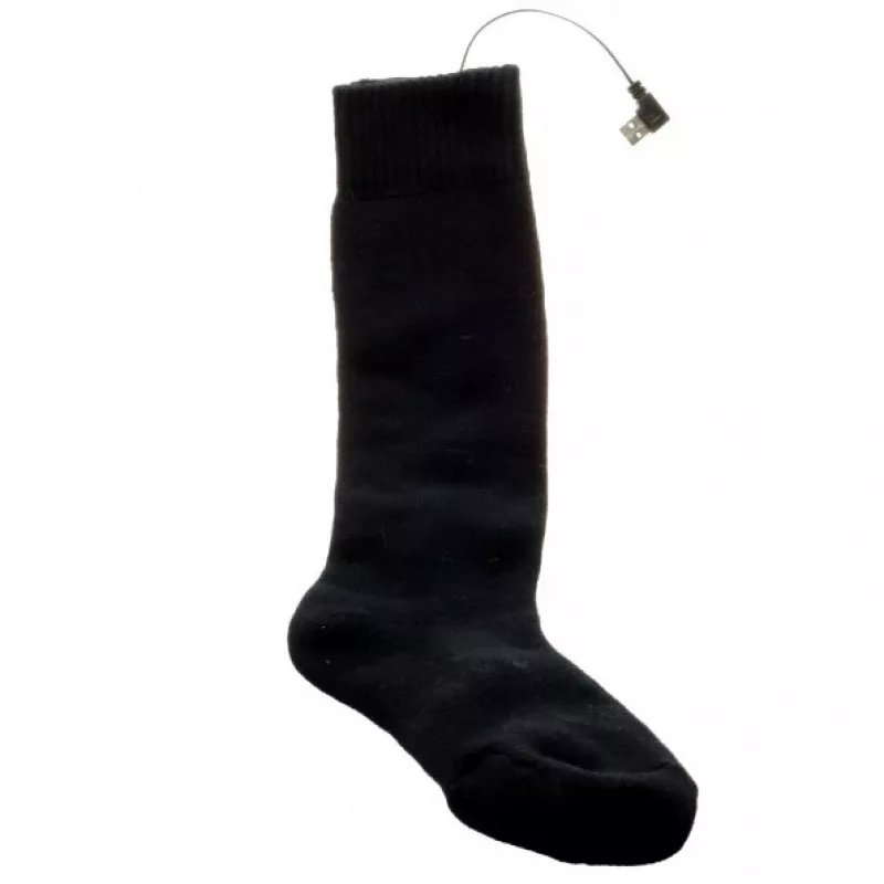 Athletiksocken Glovii GQ2M mit integriertem Heizelement, Größe M, schwarz, atmungsaktiv, Baumwoll-Elastan-Mischung