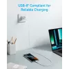 Anker Innovations 322 USB-C auf USB-C Kabel Nylon 0,9M 60W Weiß - Kabel - Digital/Daten (A81F5G21)