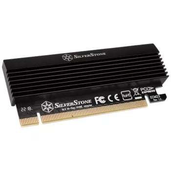 M.2 PCIe x4 Adapter mit Kühler SILVERSTONE SST-ECM23 — M.2 NVMe auf PCIe x4 (mit aktiver Kühlung)