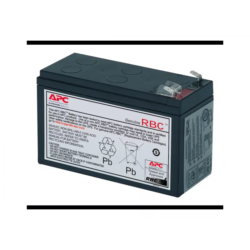 APC Batterie-Ersatzkartusche APCRBC106 (OEM), Blei-Säure (VRLA), 1 Stk., Schwarz, RoHS, 2.5 kg, 102 mm