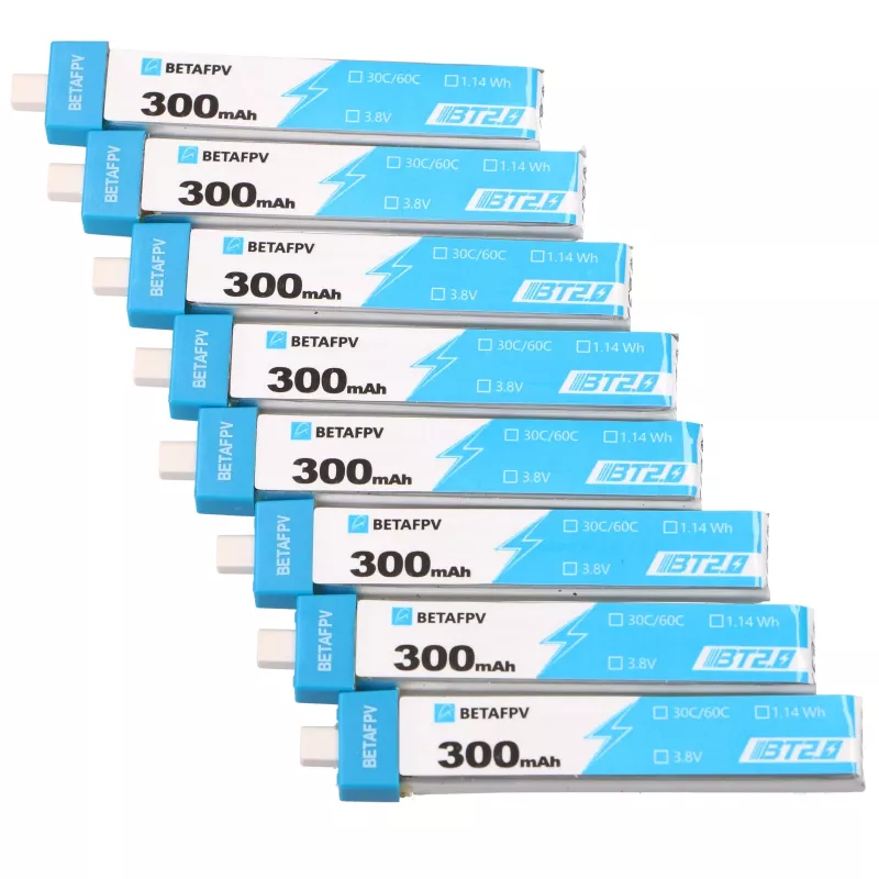 BetaFPV BT2.0 1S Drohnenakku-Set 300mAh 8er-Pack, 3,8V