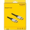 DeLOCK DisplayPort-Kabel 16K 60 Hz 2 m silber Metall