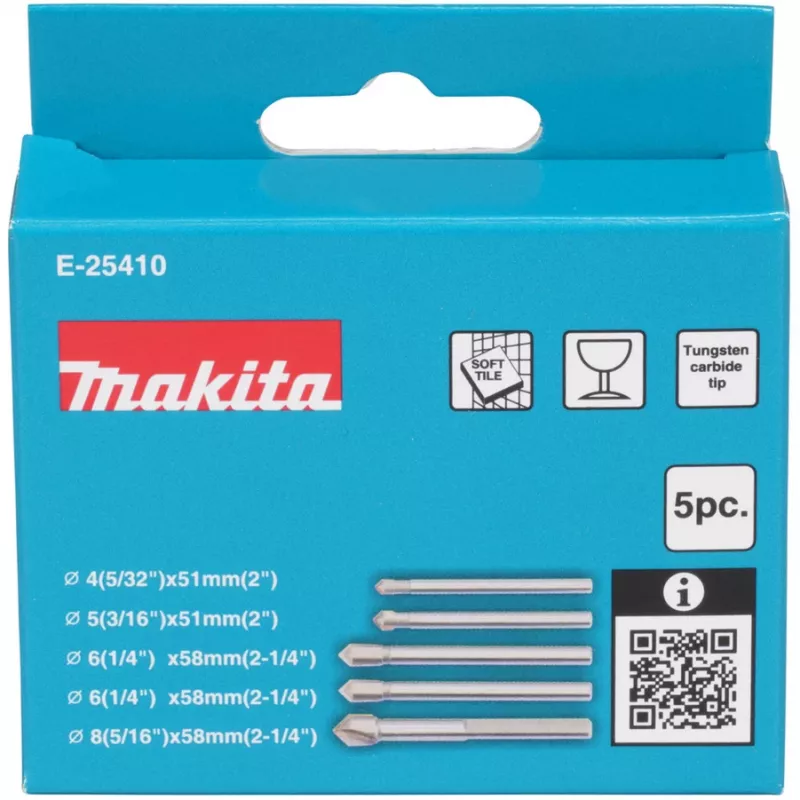 Bohrersatz Makita E-25410 für Glas und Fliesen, 5 Stück