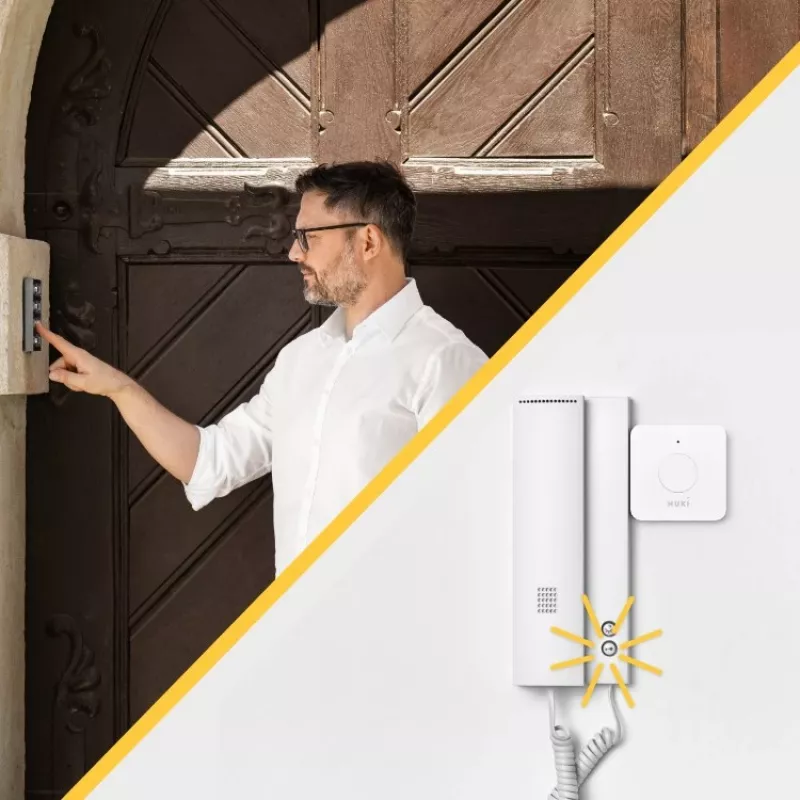 Button NUKI Opener Weiß 70×22×70 mm, Bluetooth 5.0, kompatibel mit NUKI