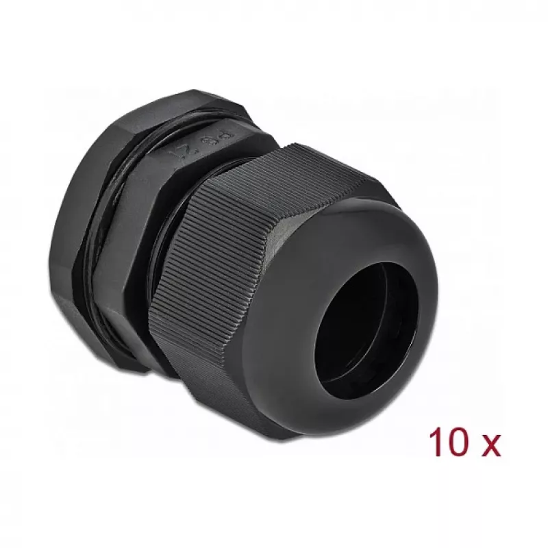 Kabelverschraubung DeLOCK 60222 Schwarz Kunststoff 10 Stück