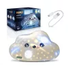 LED-Nachtlampe fürs Bett neno COSMO – tragbar, Silikon, wiederaufladbar, 3 Helligkeitsstufen, weiß, batteriebetrieben