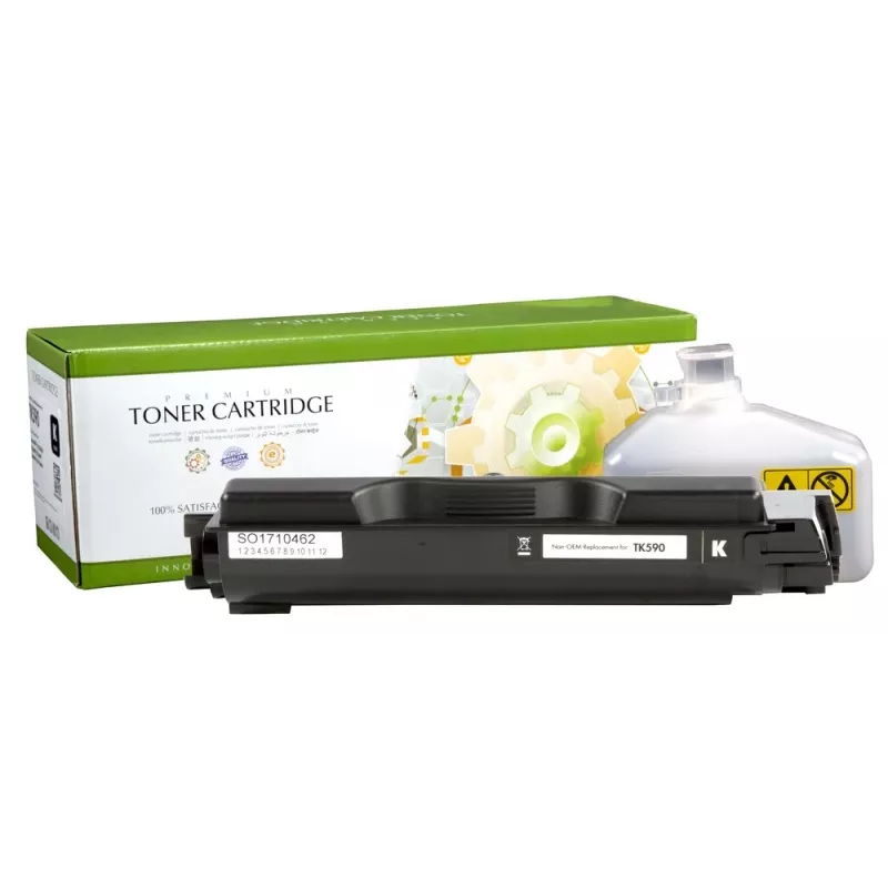 STATIC Tonerkartusche kompatibel mit Kyocera TK-590K Schwarz Kompatibel 7.000 Seiten