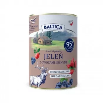 BALTICA regionale Aromen Hirsch mit Waldfrüchten - Nassfutter für Hunde - 400g