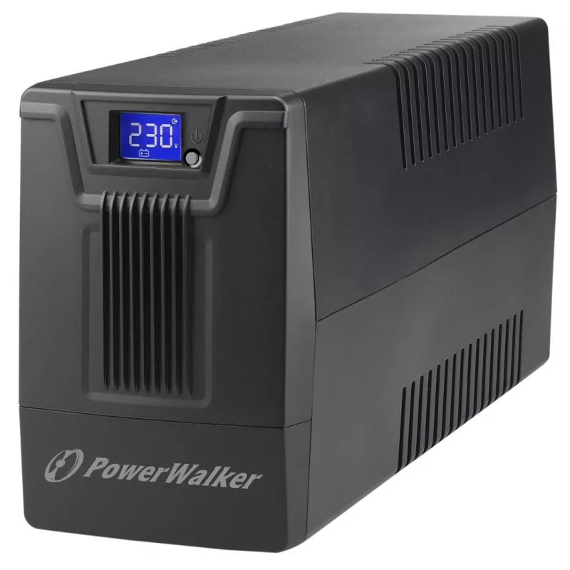 Uninterruptible Power Supply PowerWalker VI 800 SCL FR — Line‑Interactive USV 0,8 kVA (480 W), 2 Steckdosen Typ E, USB, RJ-45/RJ-11, 12V 9Ah Akku, Tower, schwarz