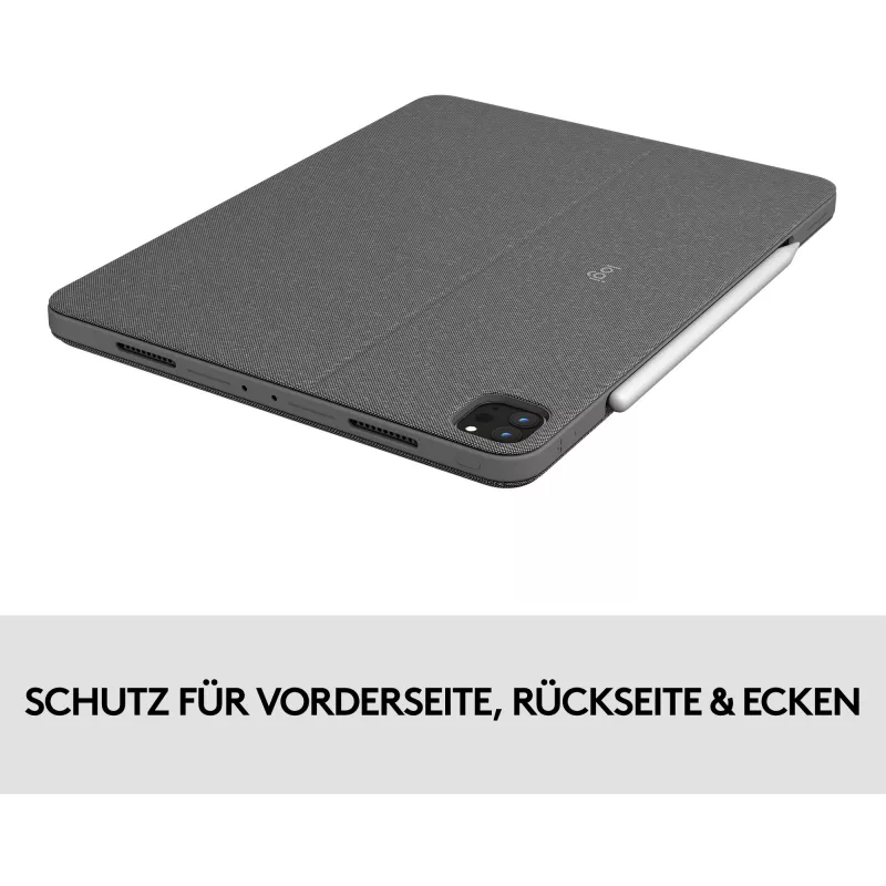 Case mit Tastatur Combo Touch US iPad Pro 11 1,2,3 Gen grau