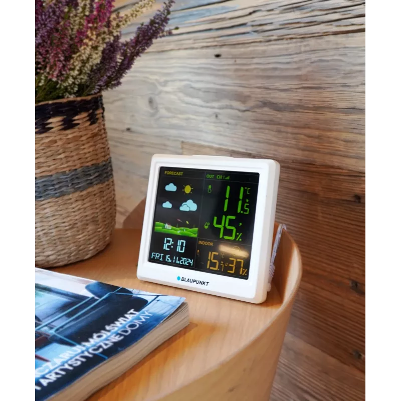 Wetterstation BLAUPUNKT WS25WH – Innen-/Außenmessungen, Funksensoren