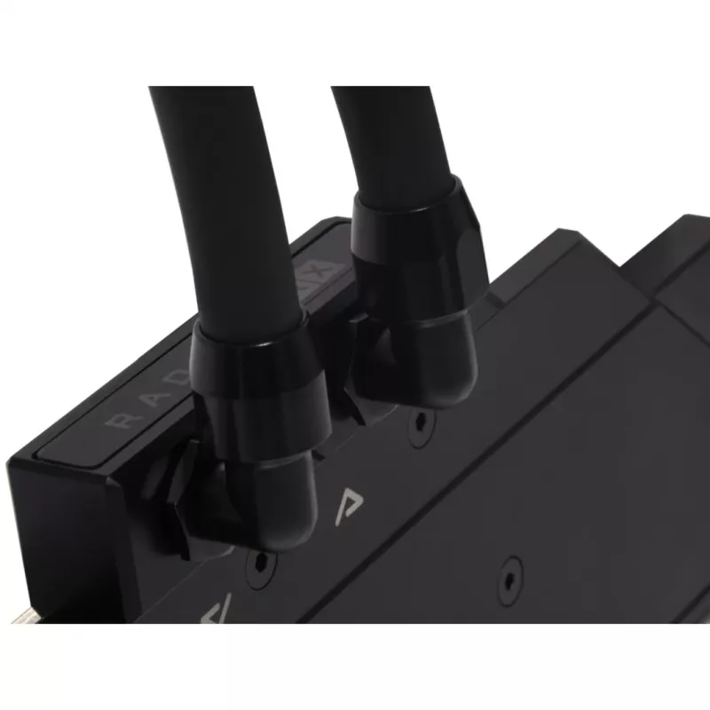 Alphacool HF Anschraubfitting TPV Metall - 90° drehbar 12,7/7,6 mm - Schwarz (17455)