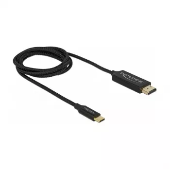 Videokabeladapter DeLOCK 84904 USB-Typ-C auf HDMI 1m Schwarz