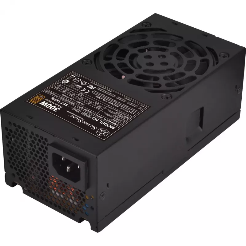 SilverStone TFX Series SST-TX300 - Netzteil (intern) - TFX12V / ATX12V 2,4 - 80 PLUS Bronze - AC 100-240 V - 300 Watt - Active PFC - Schwarz (SST-TX300)