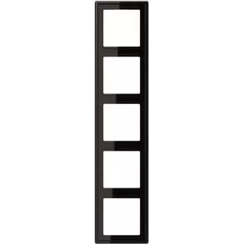 Jung Rahmen 5-fach schwarz horizontal/vertikal LS 985 SW (LS985SW)