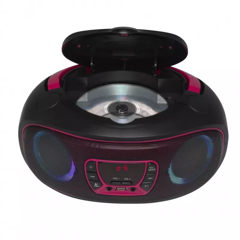 Denver TCL-212BT PINK CD-Player Tragbarer CD-Player Schwarz, Pink