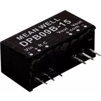 Netzteil/Spannungswandler mean well DPB09B-15 — 9 W Ausgangsleistung, 15 V Ausgangsspannung, 18–36 V Eingang
