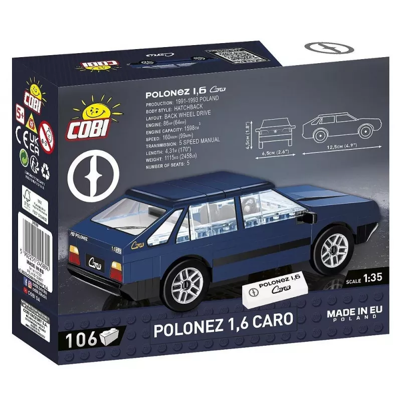 Cobi Polonez 1,6 Caro Modellbausatz – Maßstab/Modell nicht angegeben, Kunststoff-Baukasten, MPN 24589