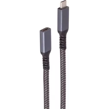 shiverpeaks®-BASIC-S--USB-C-Verlängerungskabel, 3.2, PD, Textil, 0,5 m (BS14-74003)