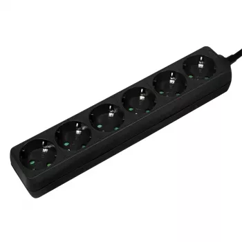 Steckdosenleiste LogiLink LPS238B 1,5 m 6 AC-Steckdosen innen Schwarz
