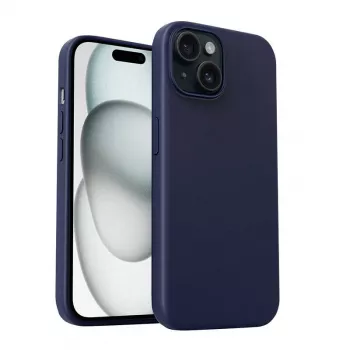 Schutzhülle Aukey PC-GJ10B für iPhone 15 Plus, sturmblau, schlanker Kanten- und Rückenschutz