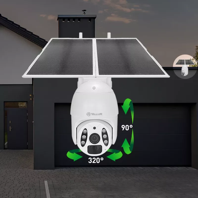 Überwachungskamera Tellur Smart WiFi Solar Camera P&T 3MP 2K UltraHD