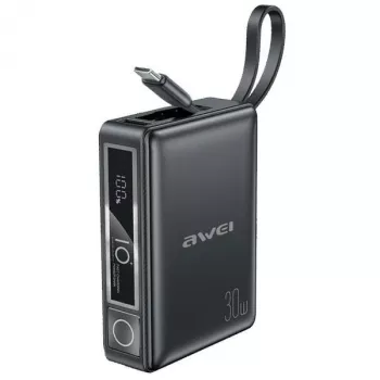 Powerbank 10000mAh 30W P87K Integriertes USB-C