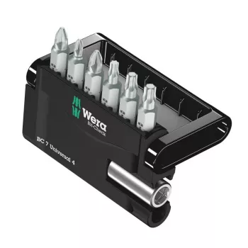 Wera Bit-Satz 7-teilig Bit-Check 7 Universal 4 05135810001 Phillips Phillips, Phillips Pozidriv, Innen-Torx (05135810001)