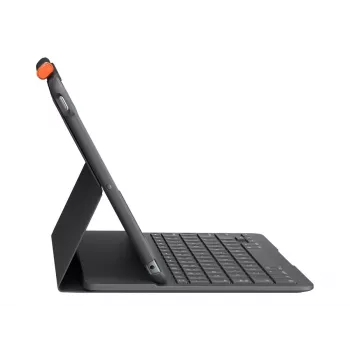 Logitech schlank Folio Grau Bluetooth QWERTZ Schweizer Tastatur für iPad