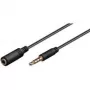 Wentronic Goobay 3,5-mm-Klinken-Verlängerungskabel, Schwarz, 0,5 m – Klinkenstecker 3,5 mm (4-polig, Stereo) > Klinkenbuchse 3,5 mm (4-polig, Stereo) (62476)