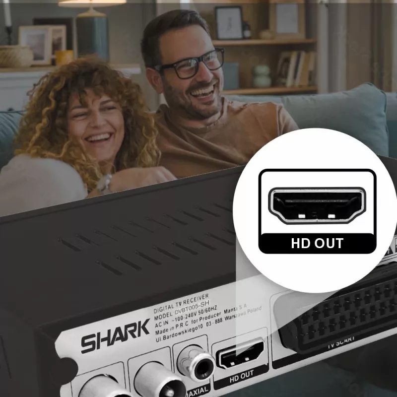 Digitaler TV-Tuner MANTA DVBT005-SH DVB-T/T2 HEVC-Unterstützung