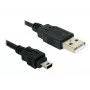 USB-Kabel DeLOCK 82252 USB 2.0 1,5 m USB A Mini-USB B Schwarz
