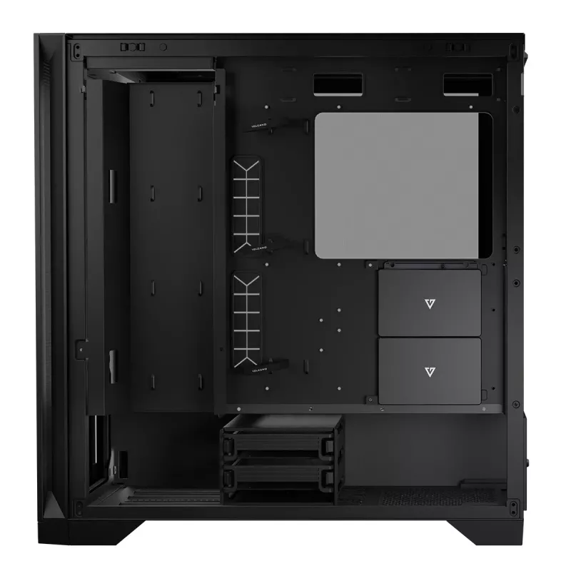 PC-Gehäuse MODECOM VOLCANO EXPANSE S MIDI Schwarz — Temperglas, USB-C, unterstützt Micro-ATX, GPU bis 430 mm