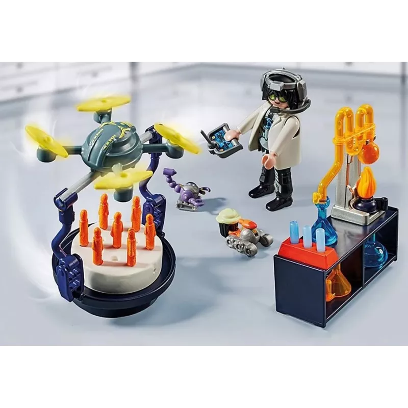 Playmobil 71450 My Life: Forscher mit Robotern – Wissenschaftsparty im Labor mit Transportdrohne und Robotern – lustiges, fantasievolles Rollenspiel-Arti