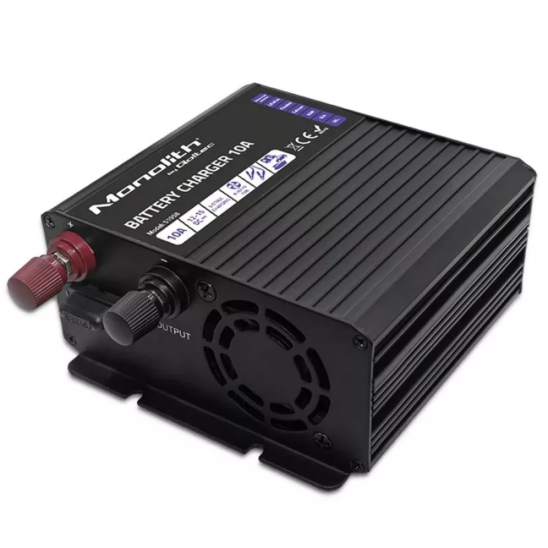 Qoltec Smart Monolith Batterieladegerät für LiFePO4 AGM GEL SLA-Batterien | 10A | 12V