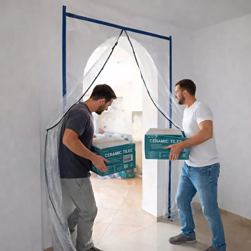 Staubschutztür Renovierung Xxl, Staubvorhang 230X135 gerade