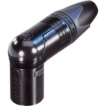Neutrik XLR-Stecker, gewinkelt, Polzahl: 3, Schwarz, NC3MRX-B, 1 Stück (NC3MRX-B)
