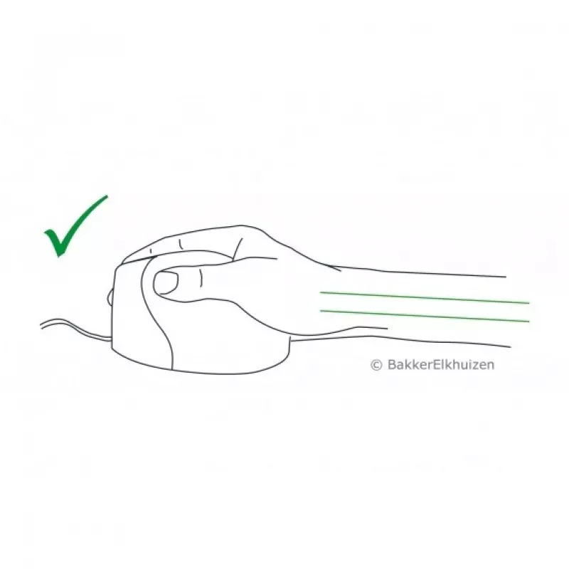 BakkerElkhuizen Evoluent 4 Small Wireless, rechtshändig, vertikales Design, Laser, RF Wireless, 2600 DPI, Schwarz, Braun