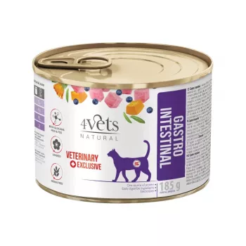4VETS Natural Gastro Intestinal Cat - Nassfutter für Katzen - 185 g