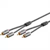 Goobay 65295. Anschluss 1: 2 x RCA, Steckverbinder 1 Geschlecht: Männlich, Anschluss 2: 2 x RCA, Steckverbinder 2 Geschlecht: Männlich, Kabelmaterial: