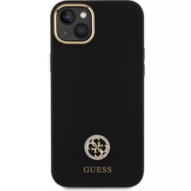 GUESS | GUHCP15M4DGPK | Backcover | Apple | iPhone 15 Plus/14 Plus | TPU, Silikon, Mikrofaser | Schwarz