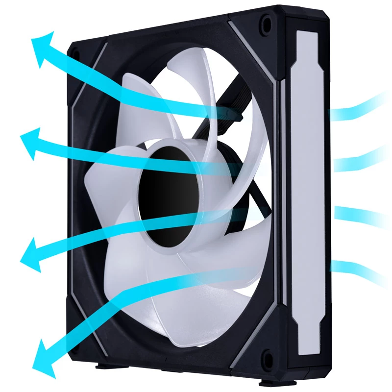 140mm Lian Li UNI FAN SL-INF Reverse Blade RGB Gehäuselüfter, Modell UF-RSLIN140-1B