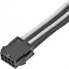 SilverStone PP07E - Spannungsversorgungs-Verlängerungskabel - 8-poliges EPS12V (4+4) (M) zu 8-poliges EPS12V (W) - 30 cm - Schwarz, weiß (SST-PP07E-EP