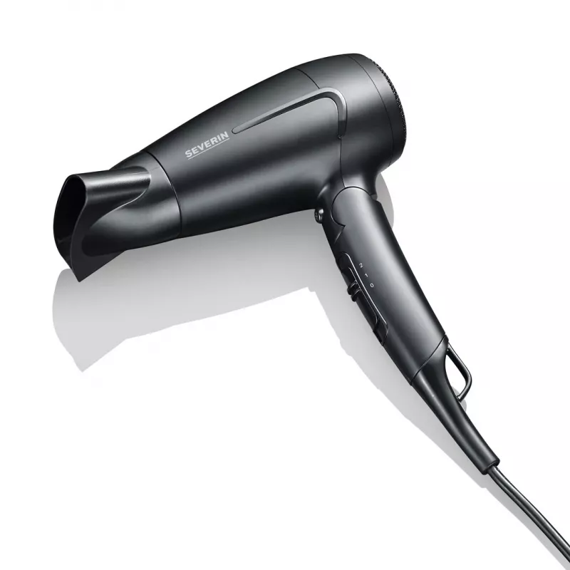 Haartrockner SEVERIN HT 0159 — 1600 W, Dual-Spannung 110/220–240 V, 2 Geschwindigkeiten, Kaltlufttaste, 1,8 m Kabel, schwarz